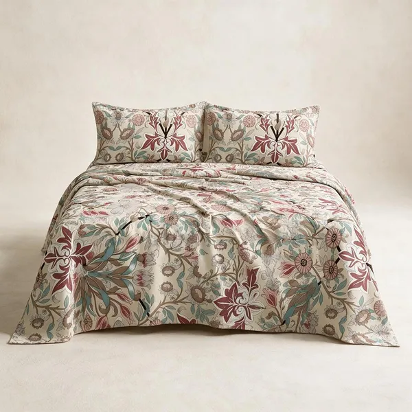 Multicolor_Cotton_Bedsheet_With_Pillow_Cover_For_Bedroom