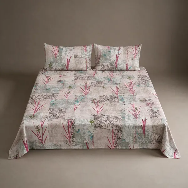 Off_White_Cotton_Bedsheet_With_Pillow_Cover_For_Bedroom