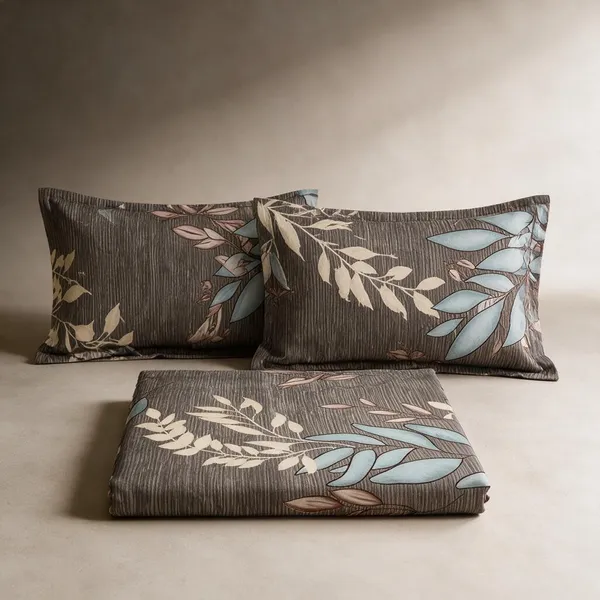 Brown_Cotton_Bedsheet_With_Pillow_Cover_For_Bedroom
