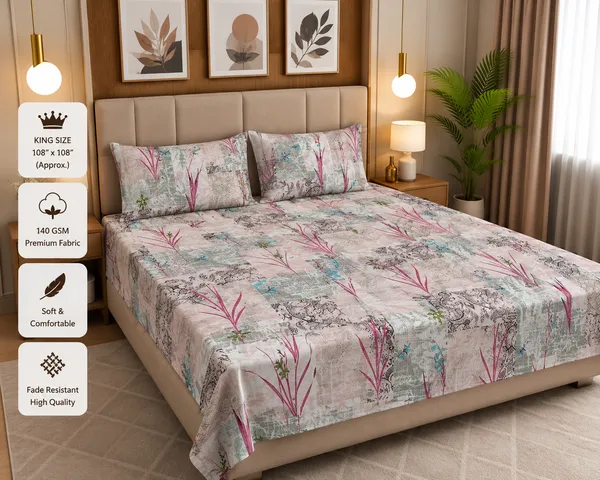 Off_White_Cotton_Bedsheet_With_Pillow_Cover_For_Bedroom