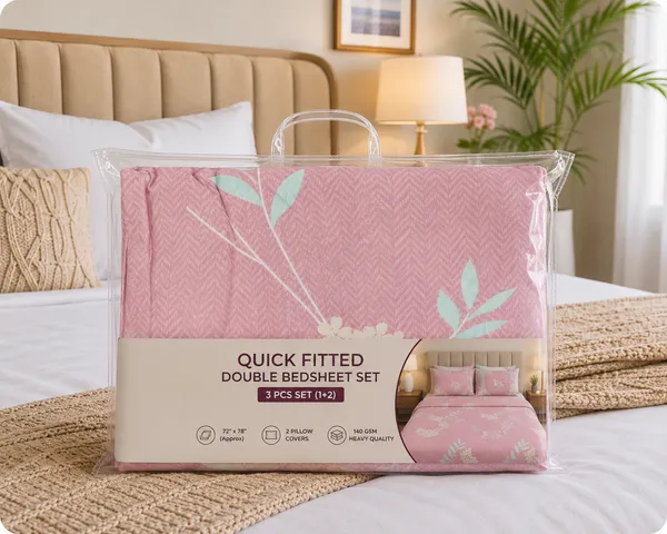 Pink_Cotton_Bedsheet_With_Pillow_Cover_For_Bedroom