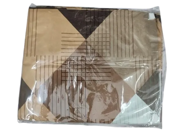 Brown_And_White_Cotton_Bedsheet_With_Pillow_Cover_For_Bedroom
