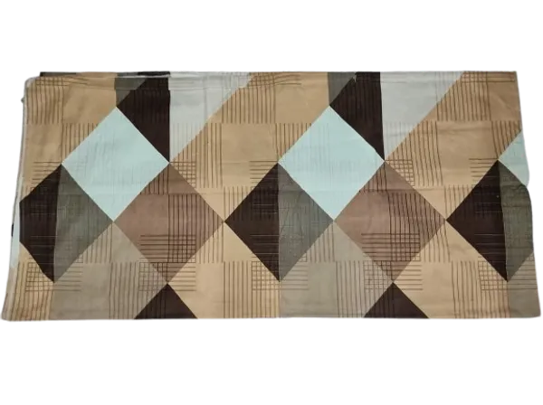 Brown_And_White_Cotton_Bedsheet_With_Pillow_Cover_For_Bedroom