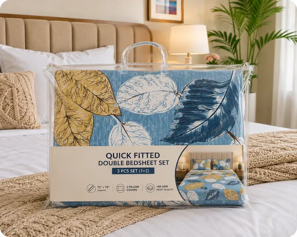 Blue_And_White_Cotton_Bedsheet_With_Pillow_Cover_For_Bedroom
