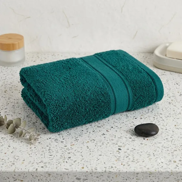 Teal_Pure_cotton_Hand_towel_For_Bathroom
