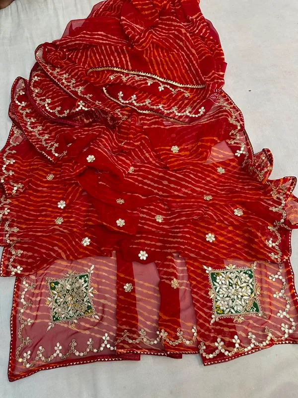 Red_Lehriya_Gotta_border_Georgette_Saree