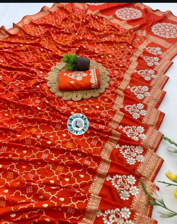 Orange_Dola_Silk_Gotta_Saree