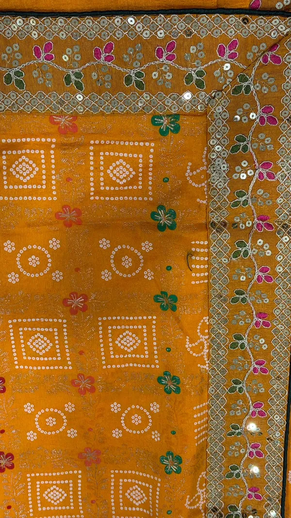 Mustard_Yellow_Bandhnai_Soft_Silk_Saree_with_Blouse