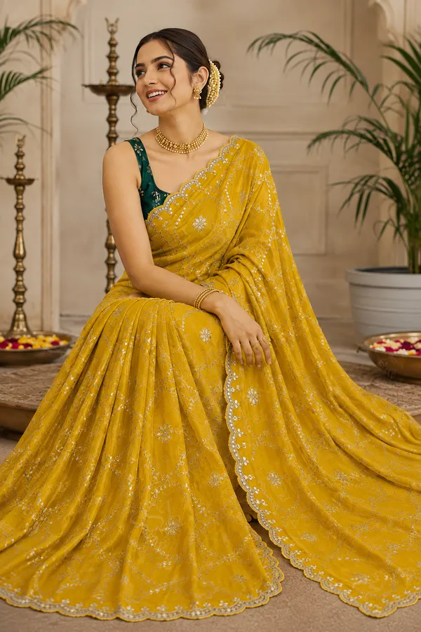 Mustard_yellow_HO_Silk_Saree