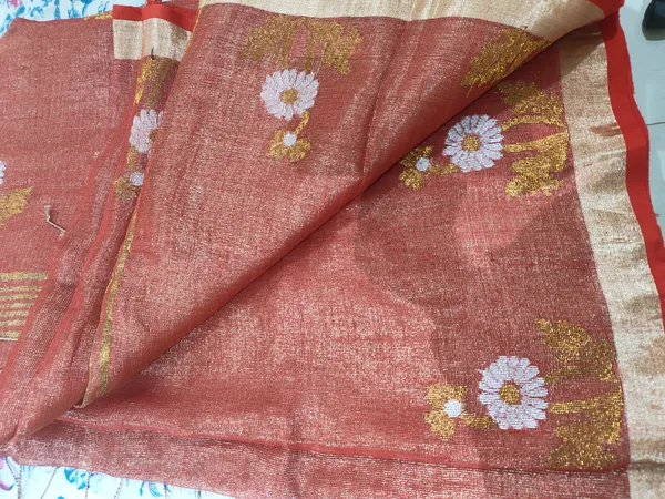 Mauve_And_Golden_Linen_Tissue_For_Women