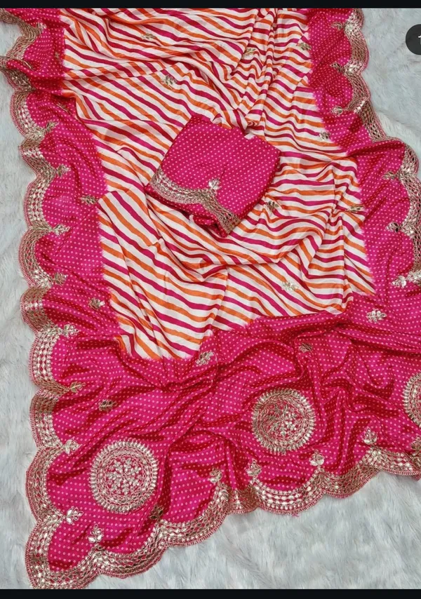 Off_White_And_Pink_HO_Silk_Gotta_Border_Saree