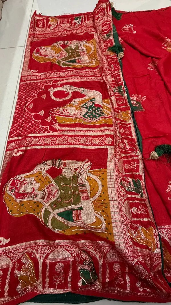 Red_Silk_Karvachauth_Saree