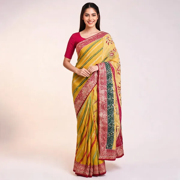 Yellow_Crepe_Silk_For_Women