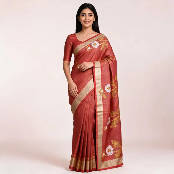 Mauve_And_Golden_Linen_Tissue_For_Women