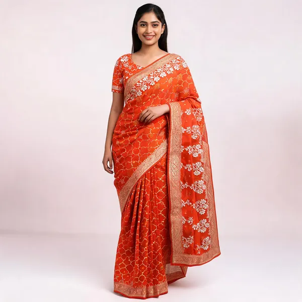 Orange_Dola_Silk_Gotta_Saree