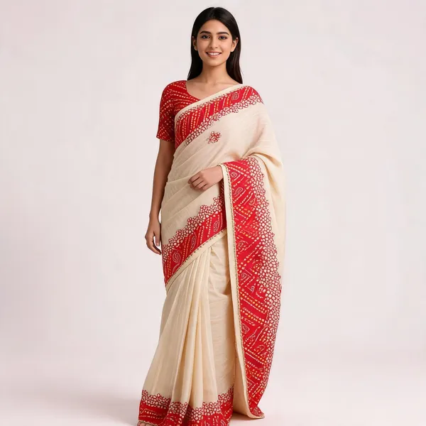 White_And_Red_Kota_Doria_For_Women
