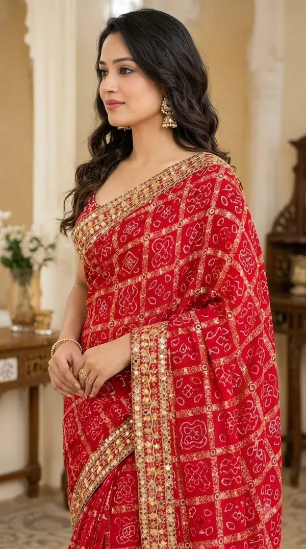 Red_Garchola_Bandhani_Print_Saree_5.5_mtr_with_.80_mtr_Blouse