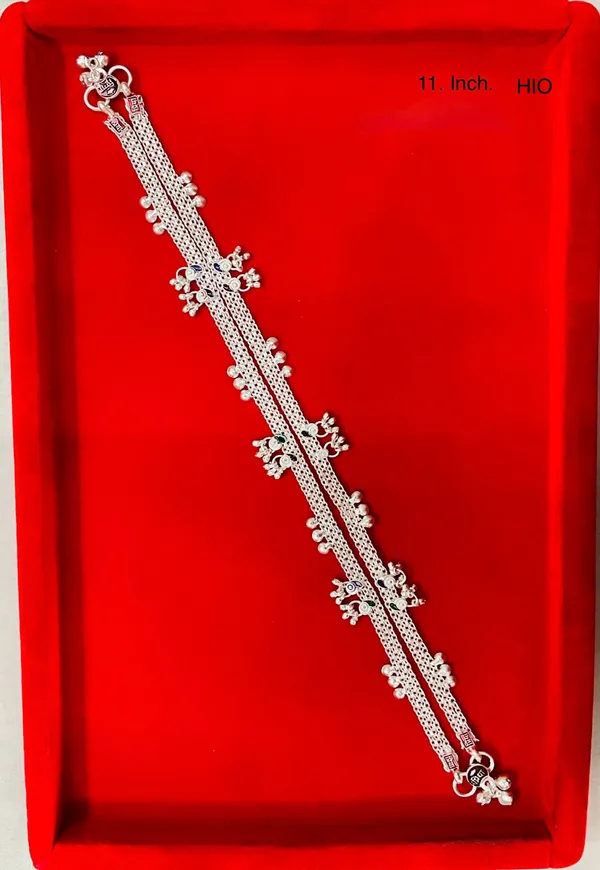 Silver_Floral_Beaded_Anklet_For_Women