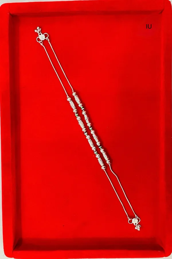 Silver_Beaded_Clasp_Chain_Anklet_For_Women_Pack_Of_3