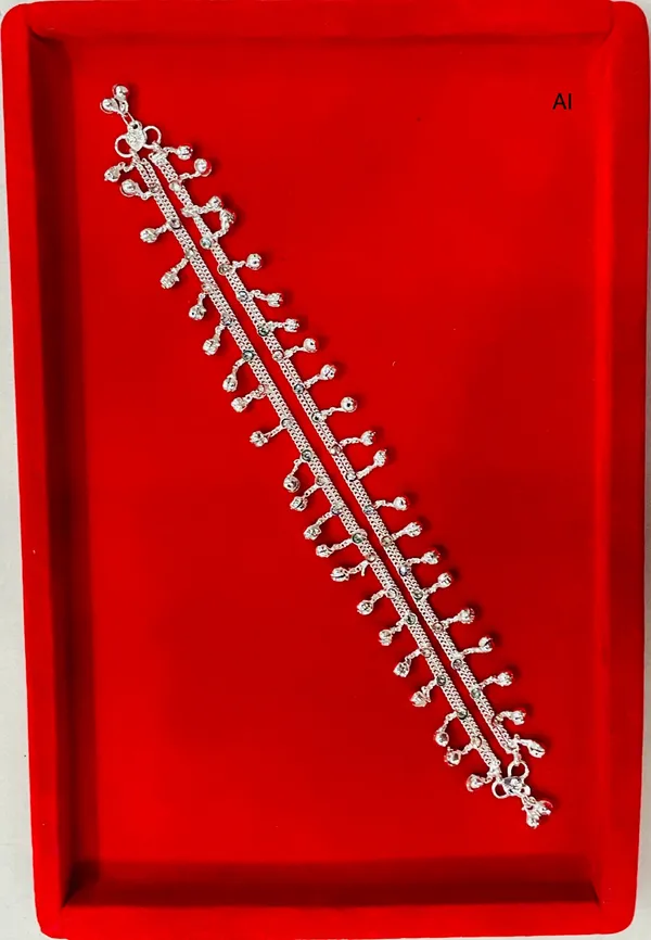 Silver_Double_Chain_Charm_Anklet_For_Women