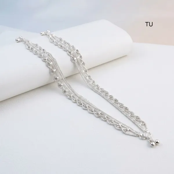 Silver_Ornate_Interlinked_Chain_Anklet_For_Women