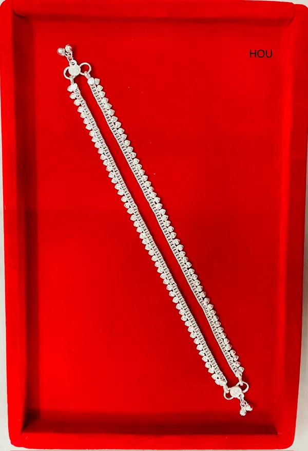 Silver_Tone_Floral_Chain_Anklet_Pair_For_Women
