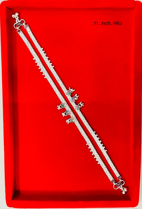 Silver_Metal_Layered_Chain_Charm_Anklet_For_Women