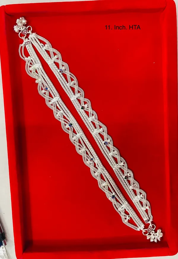 Silver_Tone_Braided_Beaded_Geometric_Anklet_For_Women