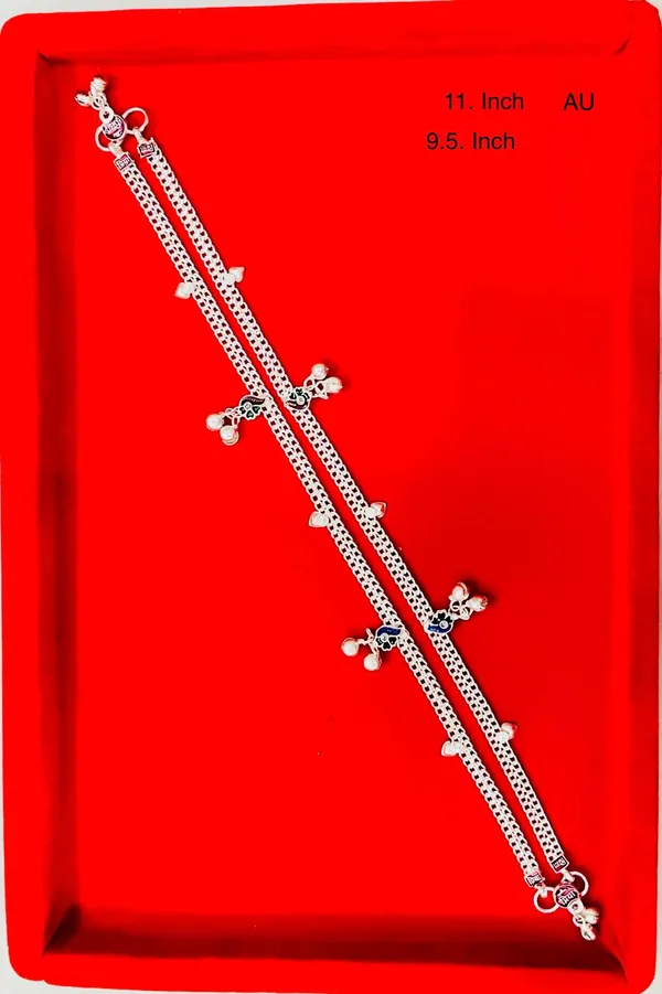 Silver_Beaded_Double_Chain_Anklet_For_Women