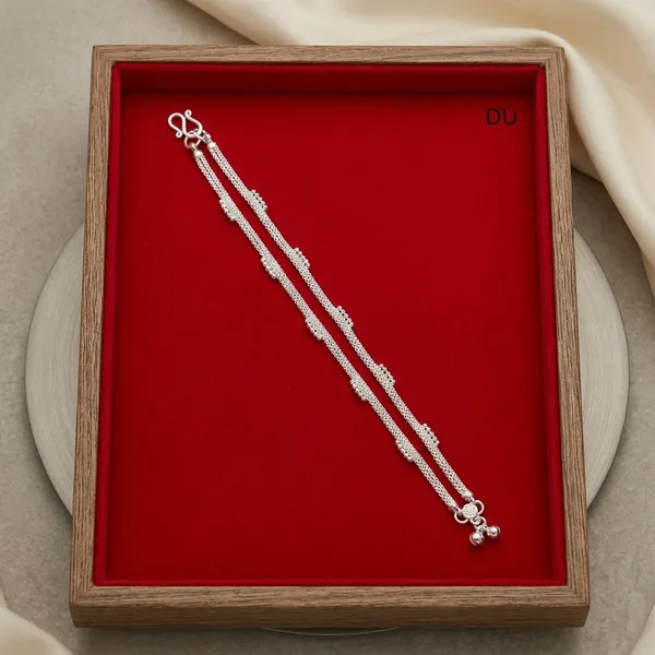 Silver_Tone_Patterned_Link_Double_Strand_Anklet_For_Women_Pack_Of_2