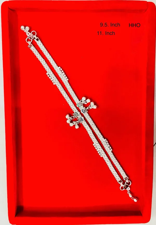 Silver_Floral_Bell_Charm_Chain_Anklet_For_Women