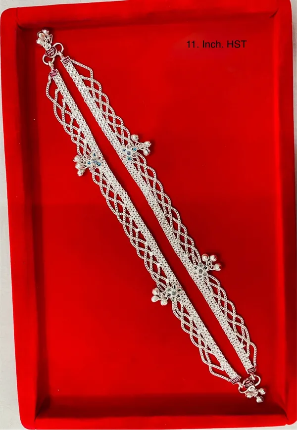 Silver_Tone_Floral_Chain_Anklet_For_Women