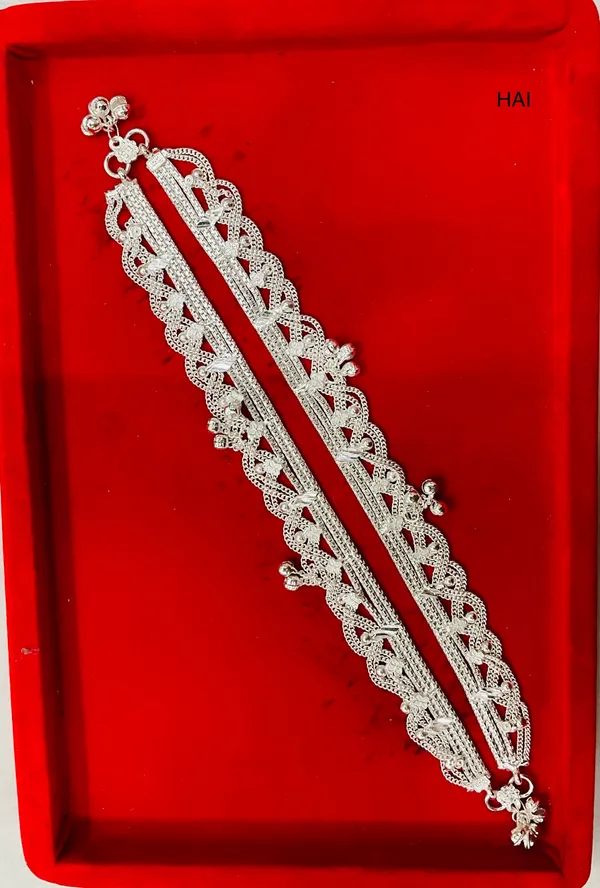 Silver_Tone_Filigree_Openwork_Anklet_For_Women