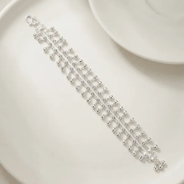 Silver_Double_Chain_Charm_Anklet_For_Women