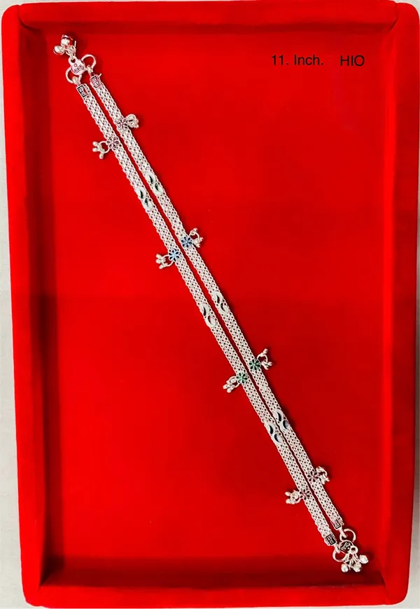 Silver_Metal_Floral_Charm_Chain_Anklet_For_Women