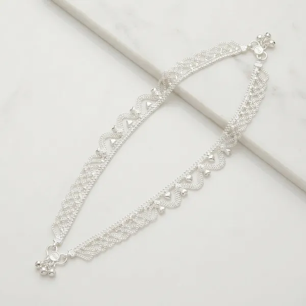 Silver_Tone_Decorative_Linked_Charm_Anklet_Pair_For_Women