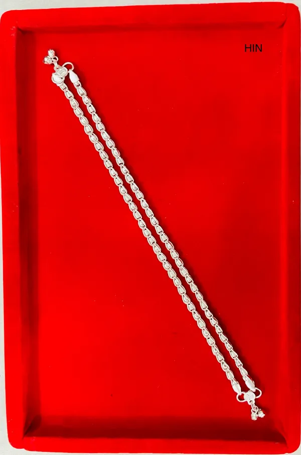 Silver_Double_Strand_Oval_Link_Chain_Anklet_For_Women