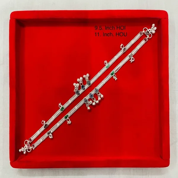 Silver_Tone_Double_Chain_Dangling_Charm_Anklet_For_Women