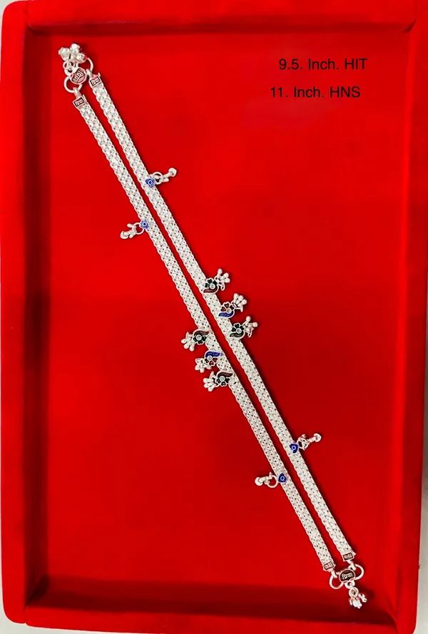 Silver_Tone_Double_Chain_Floral_Charm_Anklet_For_Women