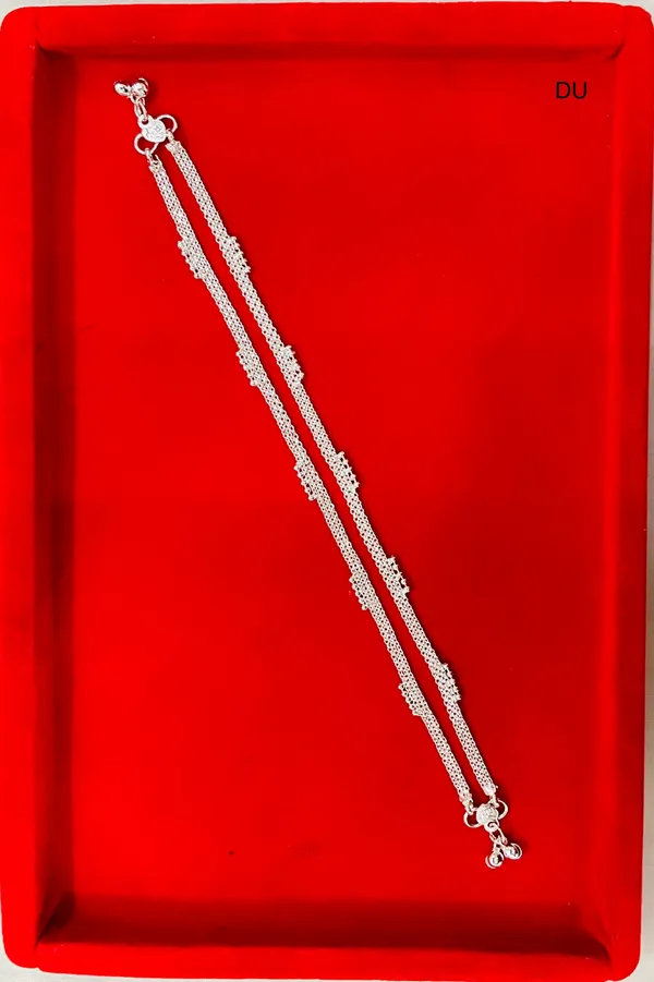 Silver_Tone_Patterned_Link_Double_Strand_Anklet_For_Women_Pack_Of_2