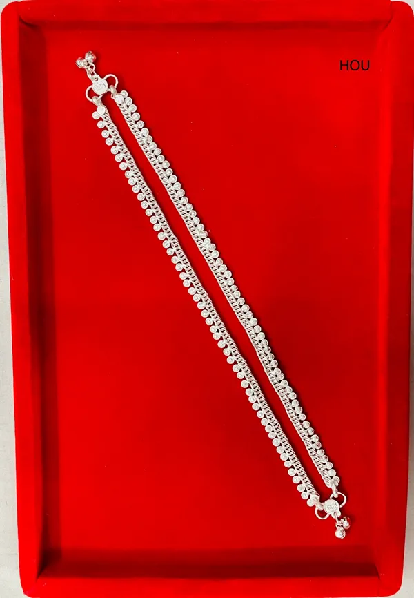 Silver_Tone_Double_Strand_Circular_Charm_Anklet_For_Women