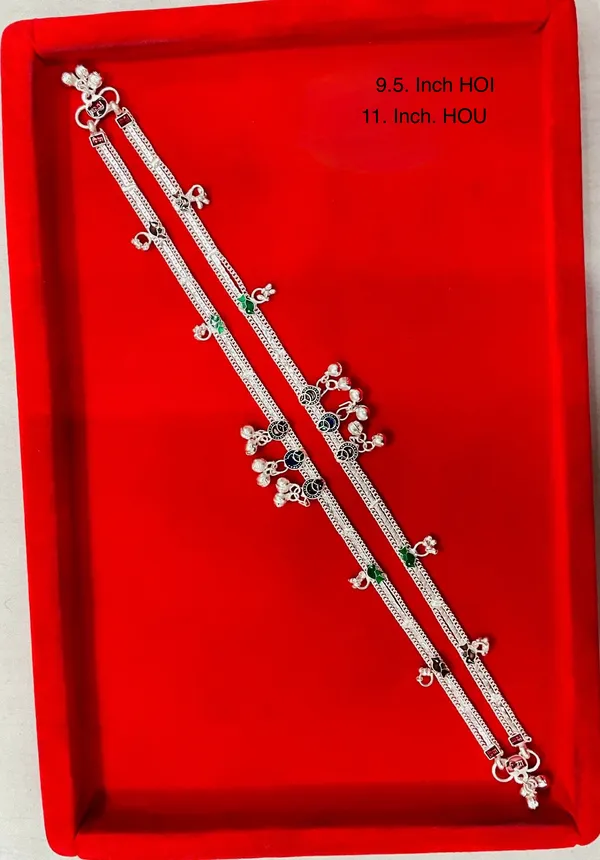 Silver_Tone_Double_Chain_Dangling_Charm_Anklet_For_Women