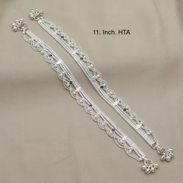 Silver_Tone_Braided_Beaded_Geometric_Anklet_For_Women