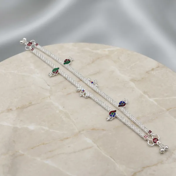 Silver_Tone_Beaded_Charm_Anklet_For_Women