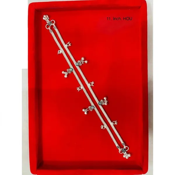 Silver_Tone_Traditional_Double_Row_Charm_Anklet_For_Women
