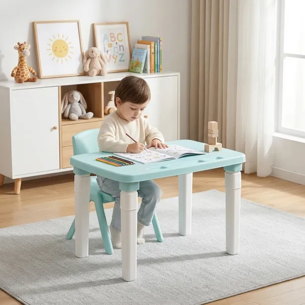 Table_And_Chair_Set_For_Kids_Strong_&_Durable_Plastic_Made_Rectangle_Table_With_Box_Space_For_Stationery_3_Level_Height_Adjustable_(Blue)