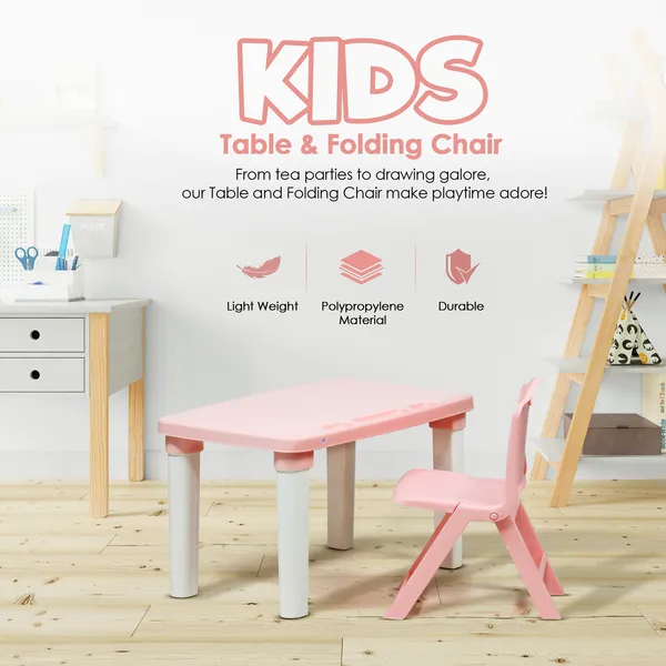 Table_and_Folding_Chair_Pink