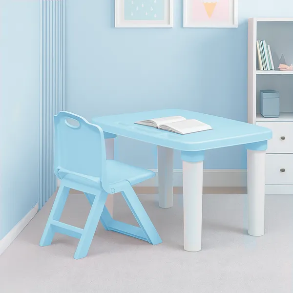 Table_and_Folding_Chair_Blue