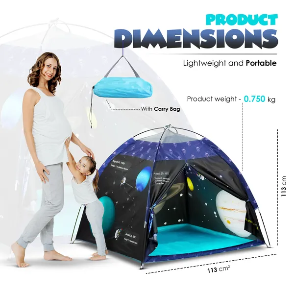 Kids_Play_Tent_House_|_Foldable_&_Lightweight_Indoor/Outdoor_Playhouse_|_Water-Repellent,_Easy_Assembly_&_Portable_Storage_Pouch_|_Ideal_For_2+_Years_Boys_&_Girls_(Planet)