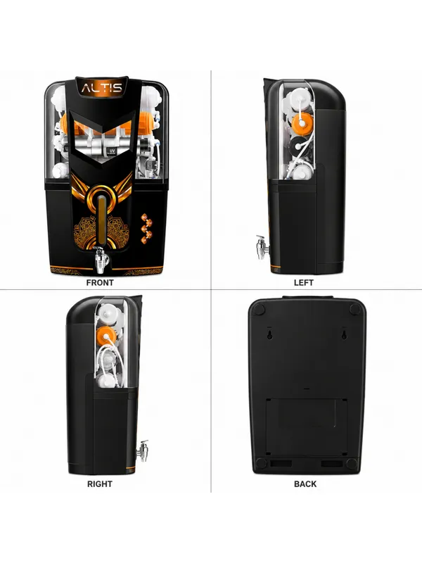 Abs_Plastic_Modern_Black_Ro_UV_Wall_Mount_Water_Purifier